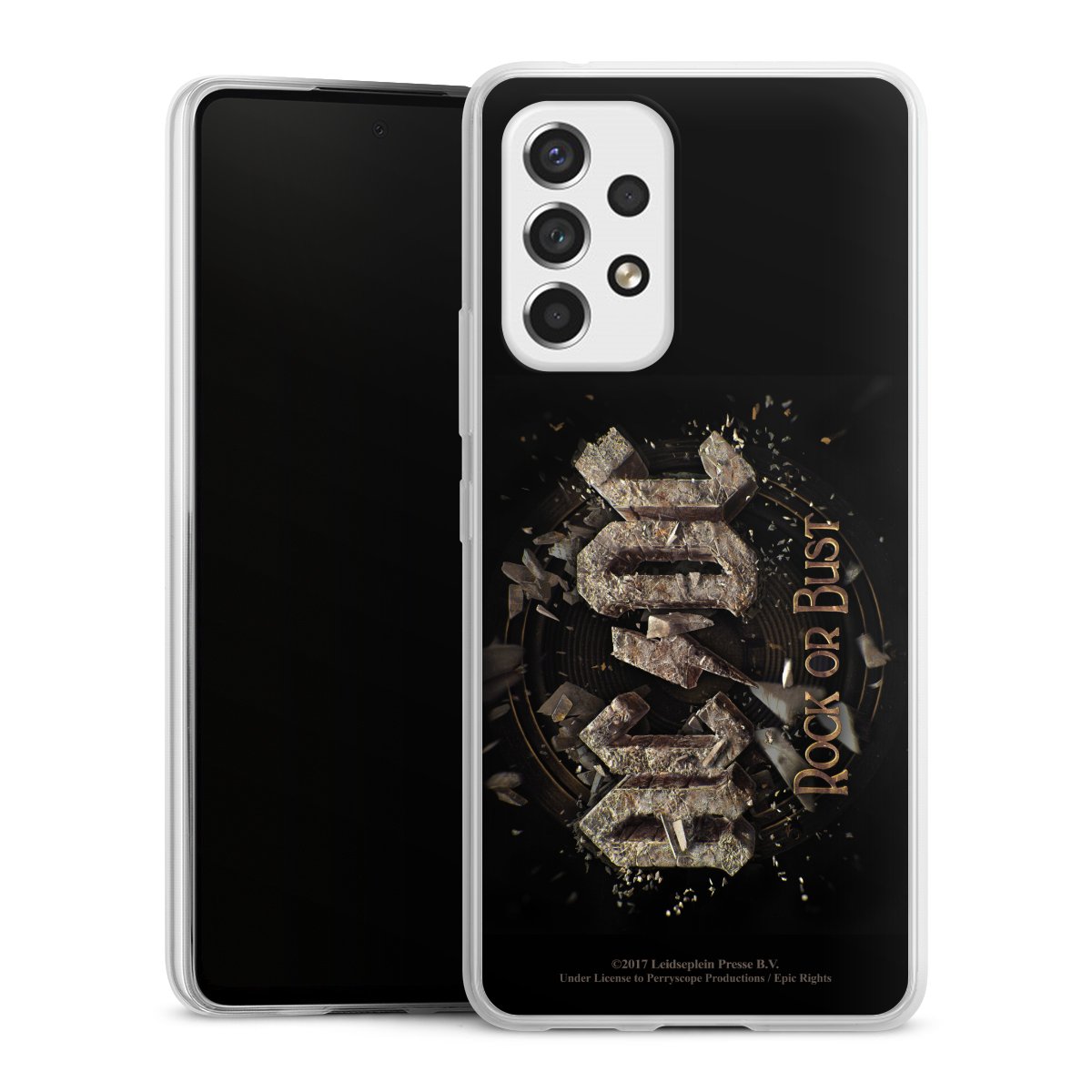 Galaxy A53 5G Handy Slim Case extra dünn Silikon Handyhülle transparent Hülle Acdc Official Licensed Product Rock Or Bust Silikon Slim Case