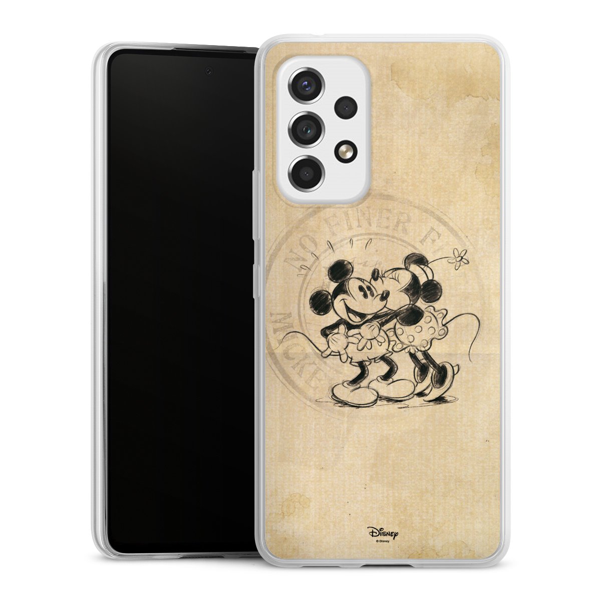 Galaxy A53 5G Handy Slim Case extra dünn Silikon Handyhülle transparent Hülle Mickey Mouse Vintage Minnie Mouse Silikon Slim Case