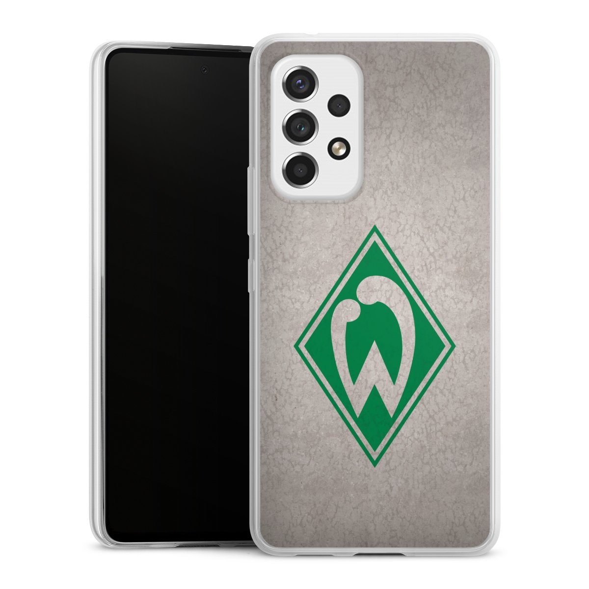 Galaxy A53 5G Handy Slim Case extra dünn Silikon Handyhülle transparent Hülle Sv Werder Bremen Concrete Official Licensed Product Silikon Slim Case