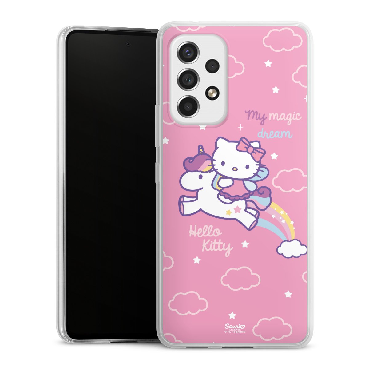 Galaxy A53 5G Handy Slim Case extra dünn Silikon Handyhülle transparent Hülle Einhorn Official Licensed Product Hello Kitty Silikon Slim Case