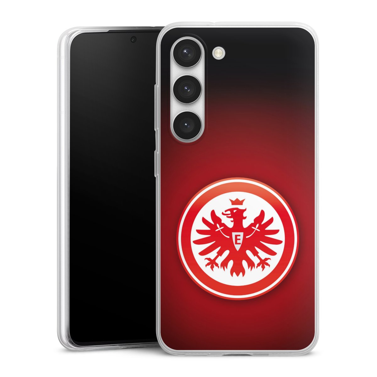 Galaxy S23 Handy Slim Case extra dünn Silikon Handyhülle transparent Hülle Eintracht Frankfurt Official Licensed Product Coat Of Arms Silikon Slim Case