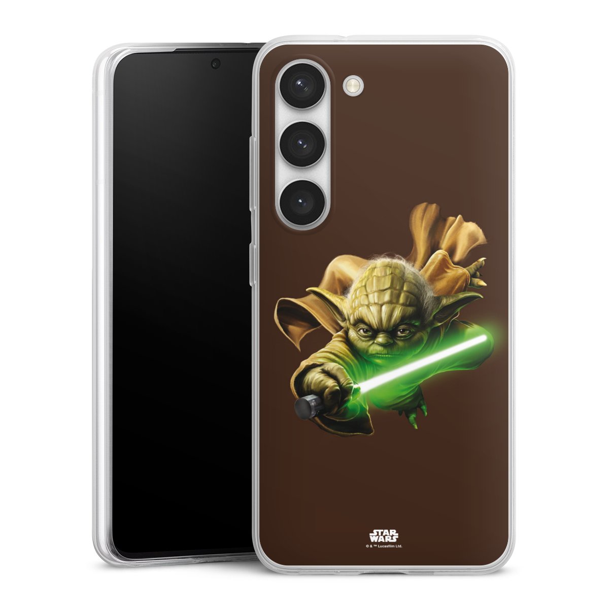 Galaxy S23 Handy Slim Case extra dünn Silikon Handyhülle transparent Hülle Yoda Merchandise Star Wars Silikon Slim Case