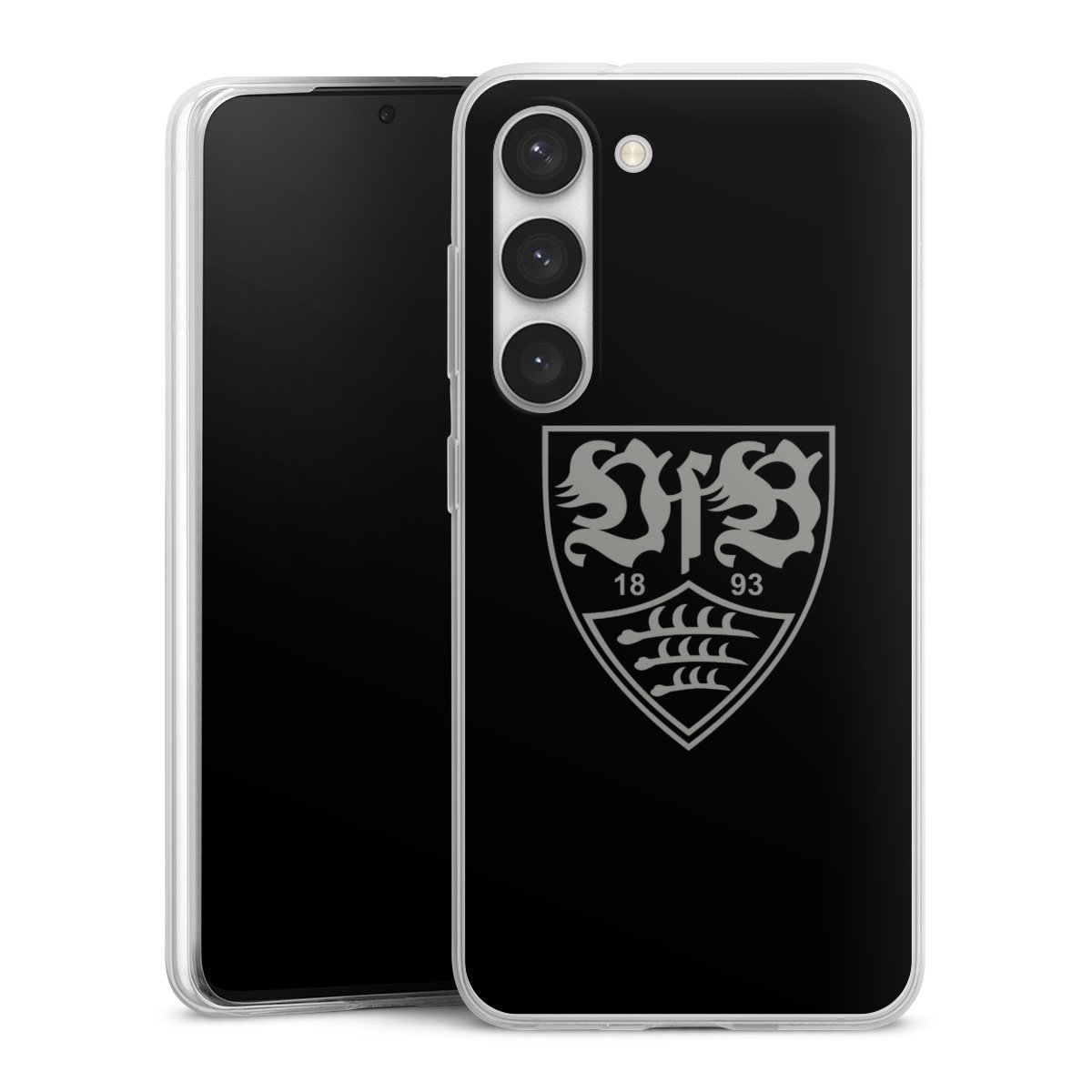 Galaxy S23 Handy Slim Case extra dünn Silikon Handyhülle transparent Hülle Official Licensed Product Vfb Stuttgart Silikon Slim Case