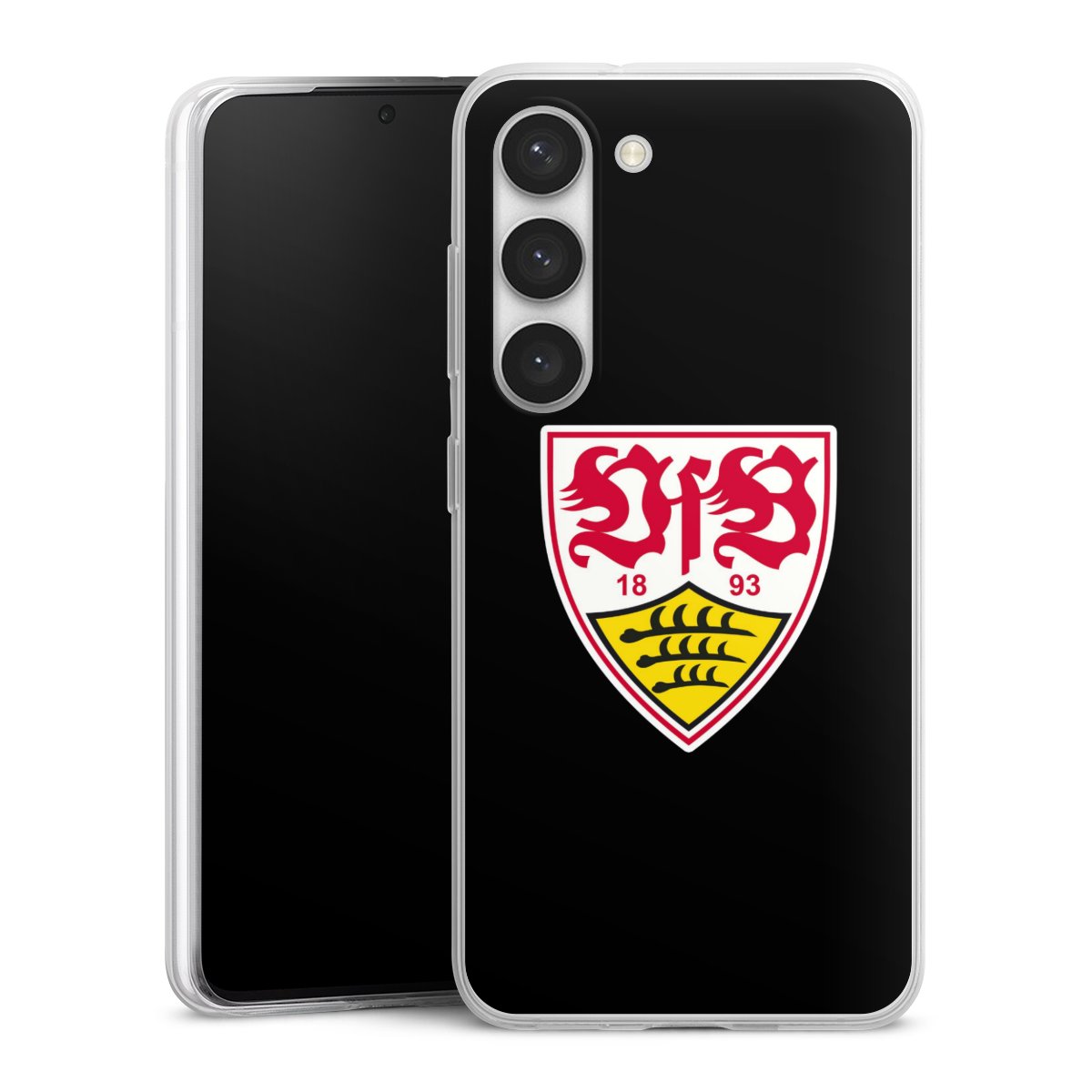 Galaxy S23 Handy Slim Case extra dünn Silikon Handyhülle transparent Hülle Vfb Stuttgart Official Licensed Product Coat Of Arms Silikon Slim Case