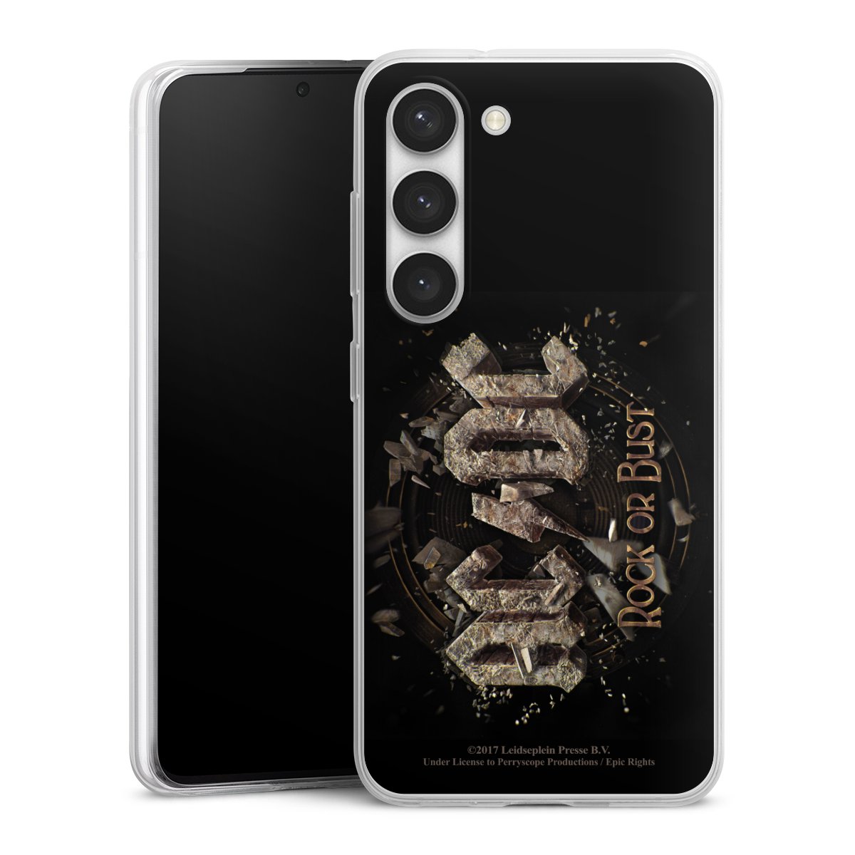 Galaxy S23 Handy Slim Case extra dünn Silikon Handyhülle transparent Hülle Acdc Official Licensed Product Rock Or Bust Silikon Slim Case