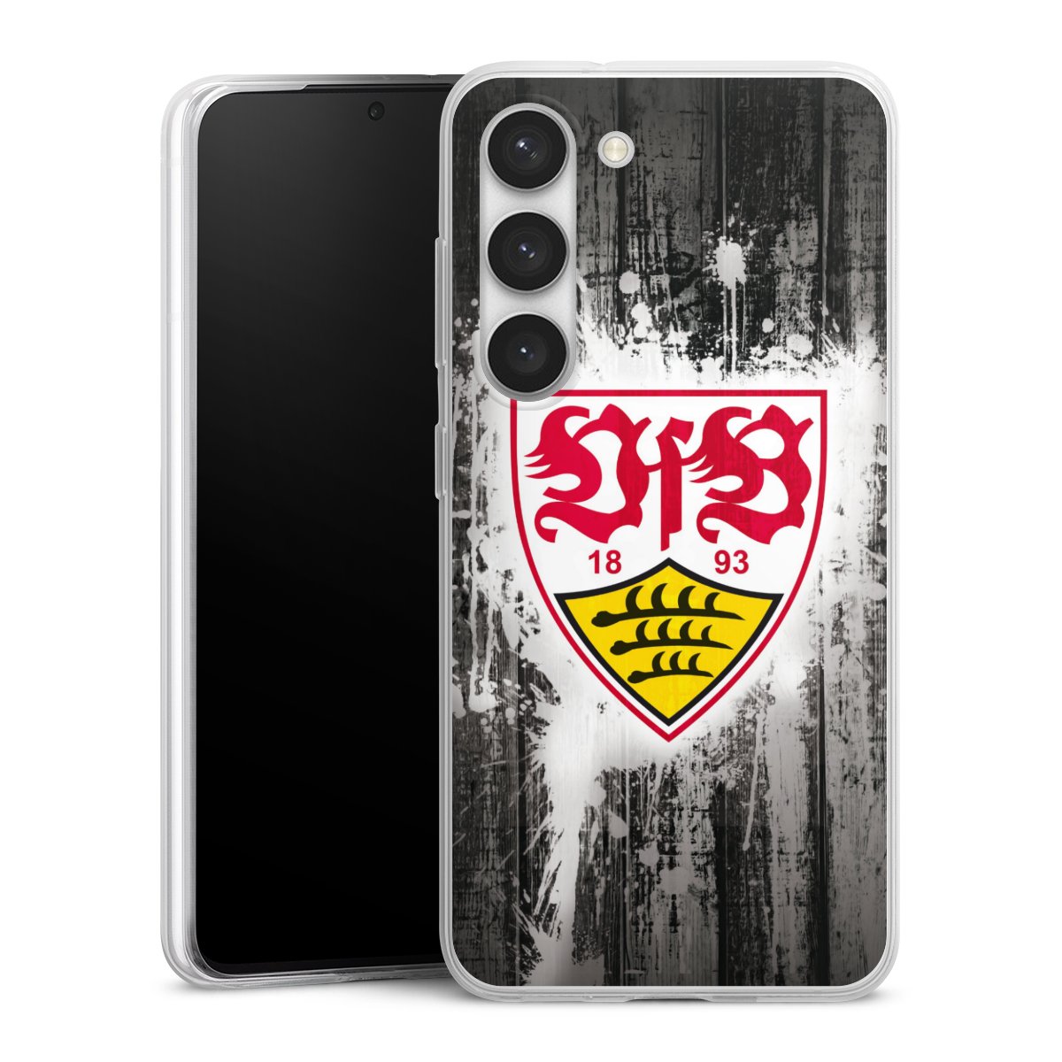 Galaxy S23 Handy Slim Case extra dünn Silikon Handyhülle transparent Hülle Vfb Stuttgart Official Licensed Product Silikon Slim Case