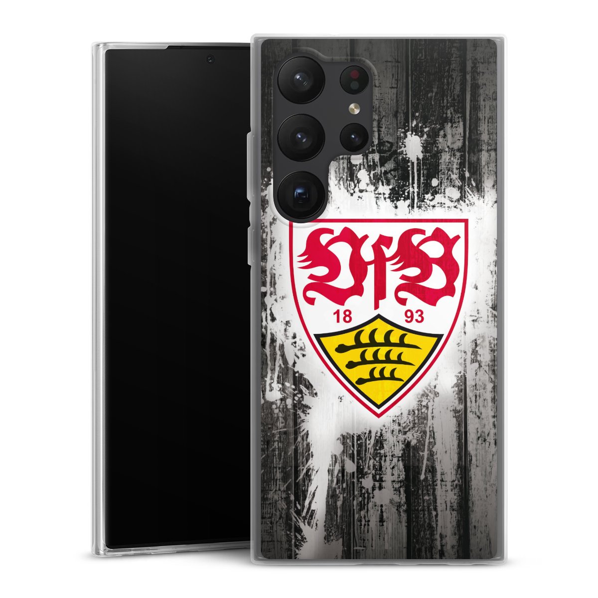 Galaxy S23 Ultra Handy Slim Case extra dünn Silikon Handyhülle transparent Hülle Vfb Stuttgart Official Licensed Product Silikon Slim Case