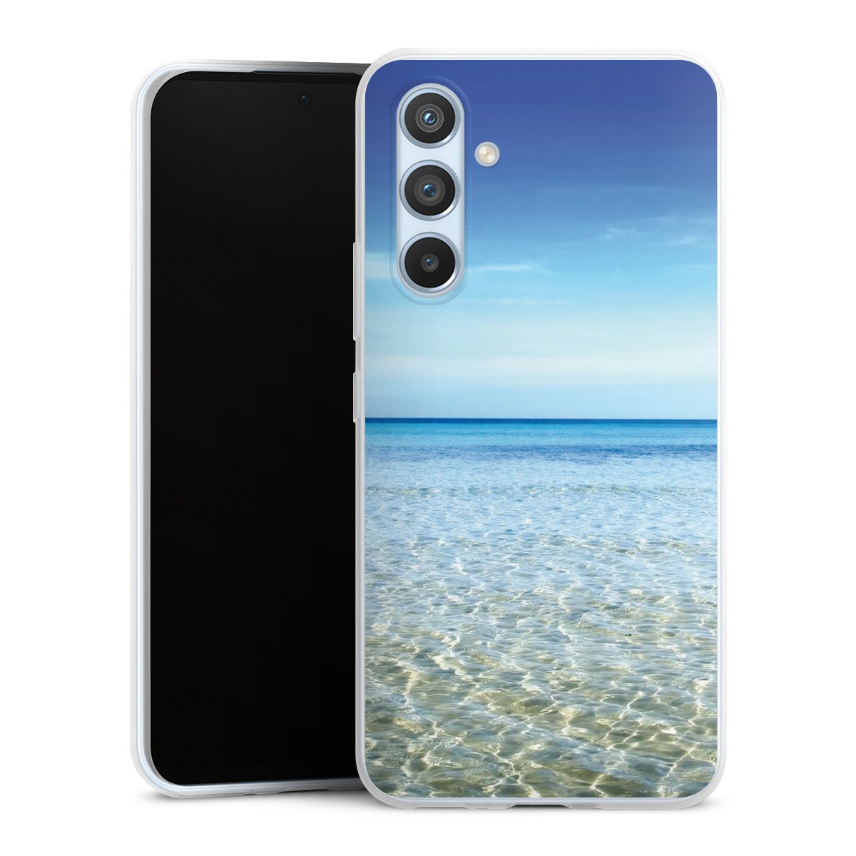 Galaxy A54 5G Handy Slim Case extra dünn Silikon Handyhülle transparent Hülle Urlaub Sky Ocean Silikon Slim Case