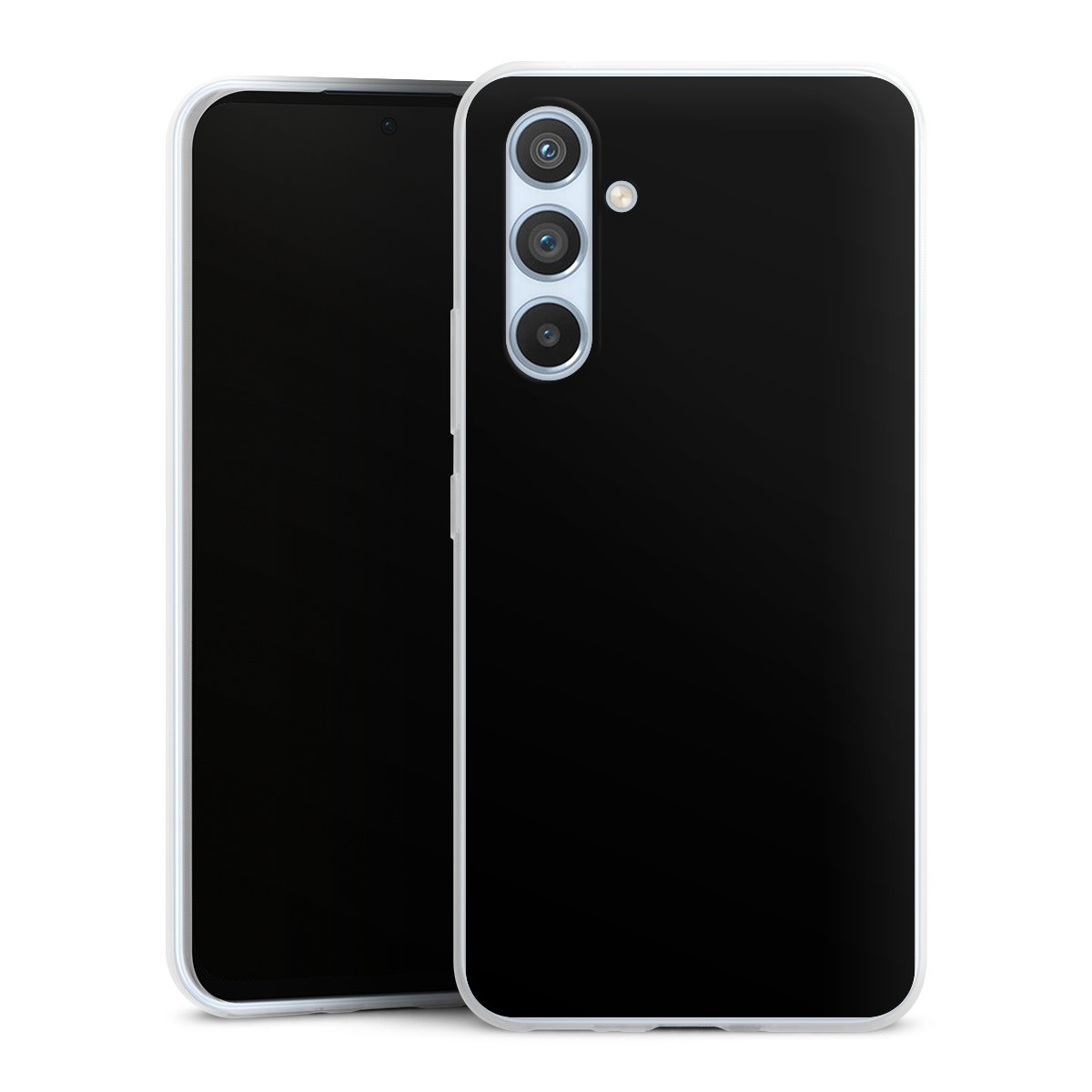 Galaxy A54 5G Handy Slim Case extra dünn Silikon Handyhülle transparent Hülle Black Colour Unicoloured Silikon Slim Case