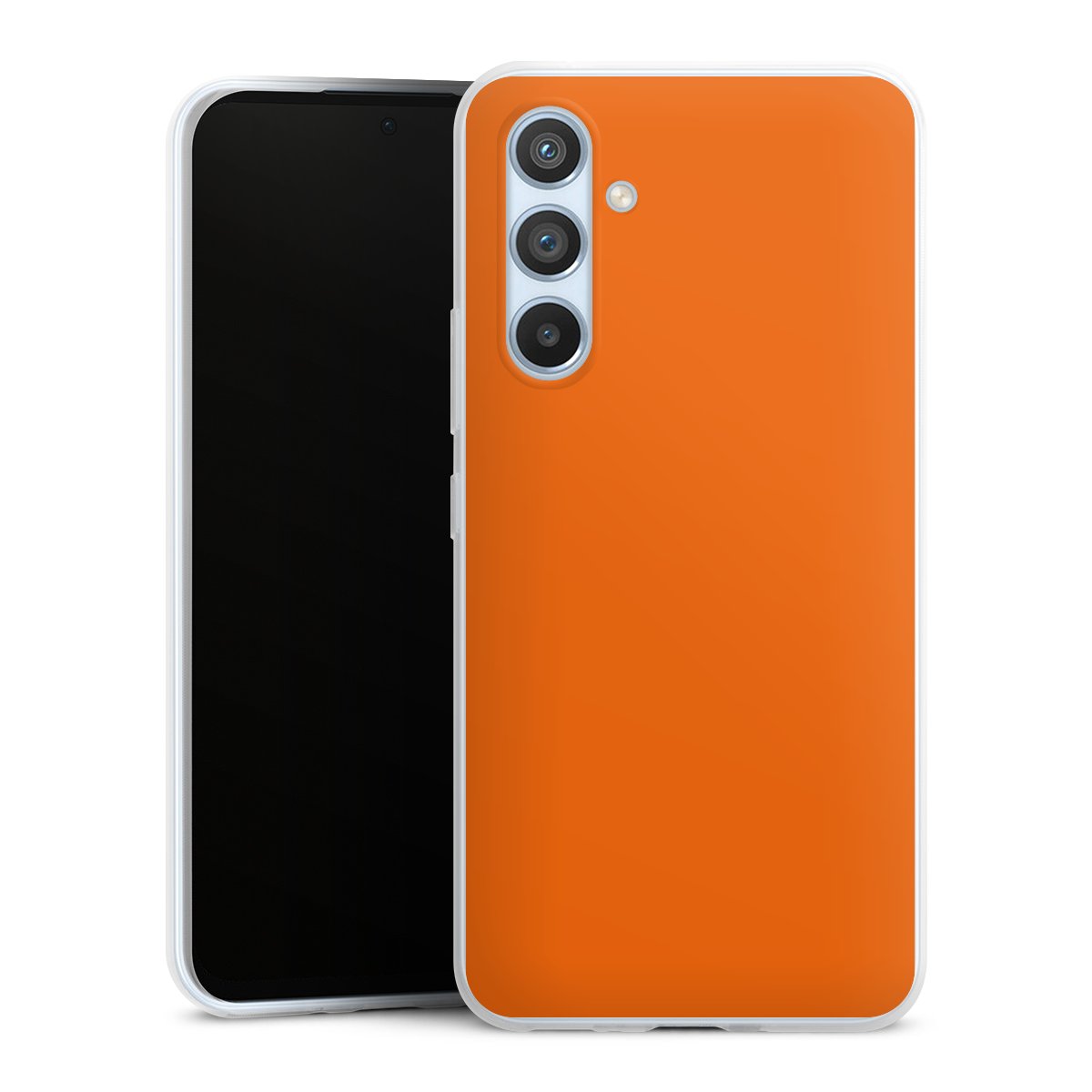 Galaxy A54 5G Handy Slim Case extra dünn Silikon Handyhülle transparent Hülle Orange Colour Unicoloured Silikon Slim Case