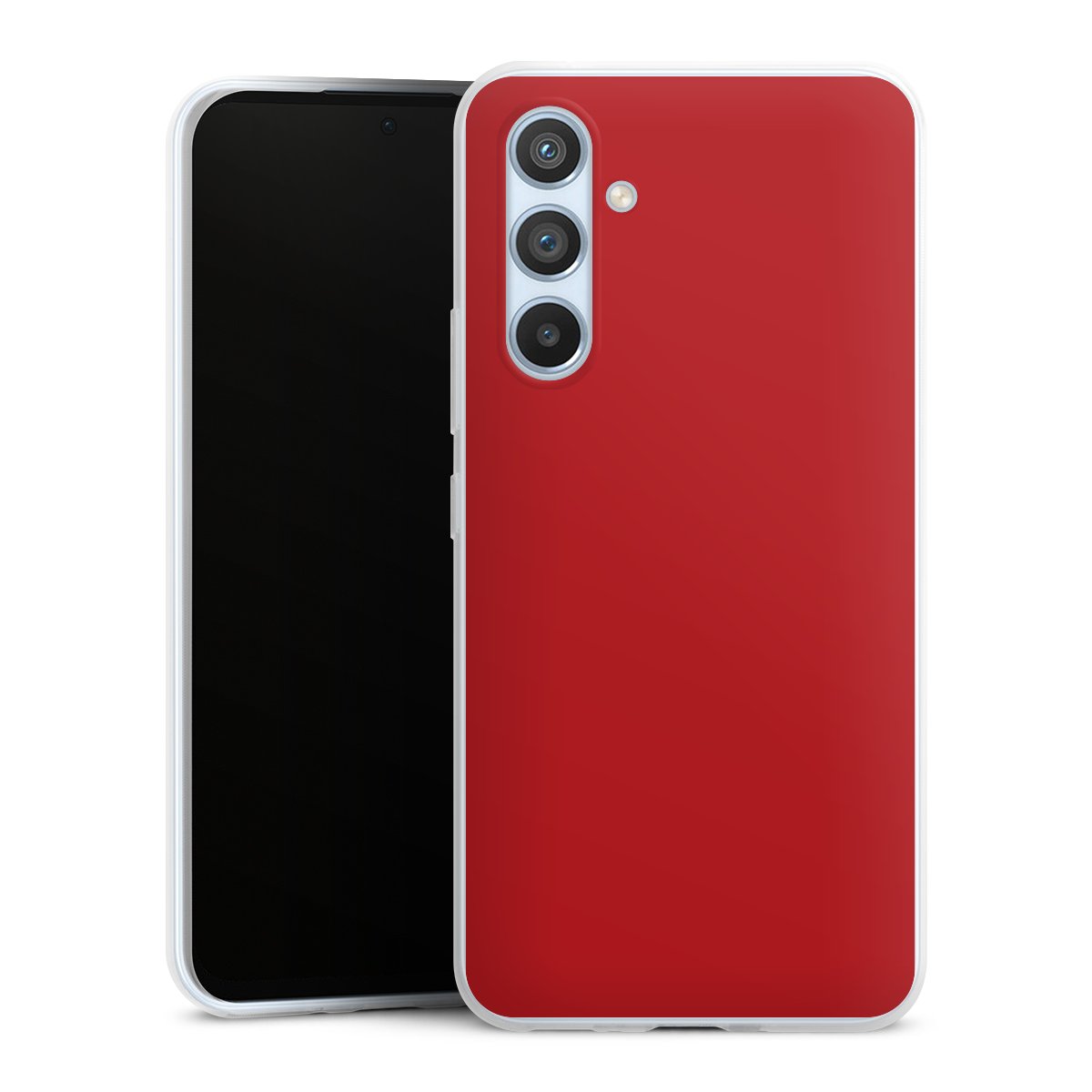 Galaxy A54 5G Handy Slim Case extra dünn Silikon Handyhülle transparent Hülle Colour Unicoloured Red Silikon Slim Case