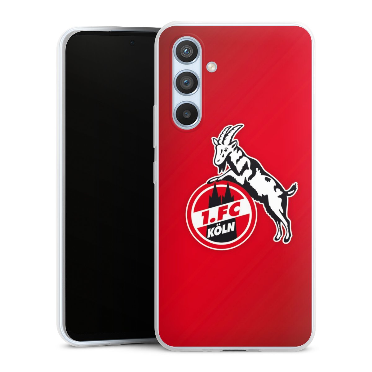 Galaxy A54 5G Handy Slim Case extra dünn Silikon Handyhülle transparent Hülle Official Licensed Product Effzeh 1. Fc Köln Silikon Slim Case