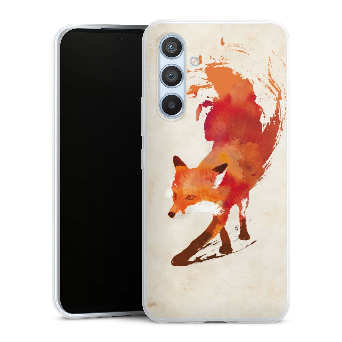 Galaxy A54 5G Handy Slim Case extra dünn Silikon Handyhülle transparent Hülle Fox Graphic Silikon Slim Case