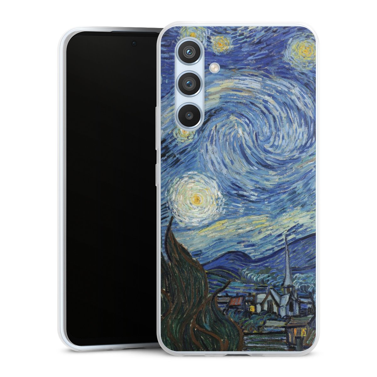 Galaxy A54 5G Handy Slim Case extra dünn Silikon Handyhülle transparent Hülle The Starry Night Kunst Vincent Van Gogh Silikon Slim Case