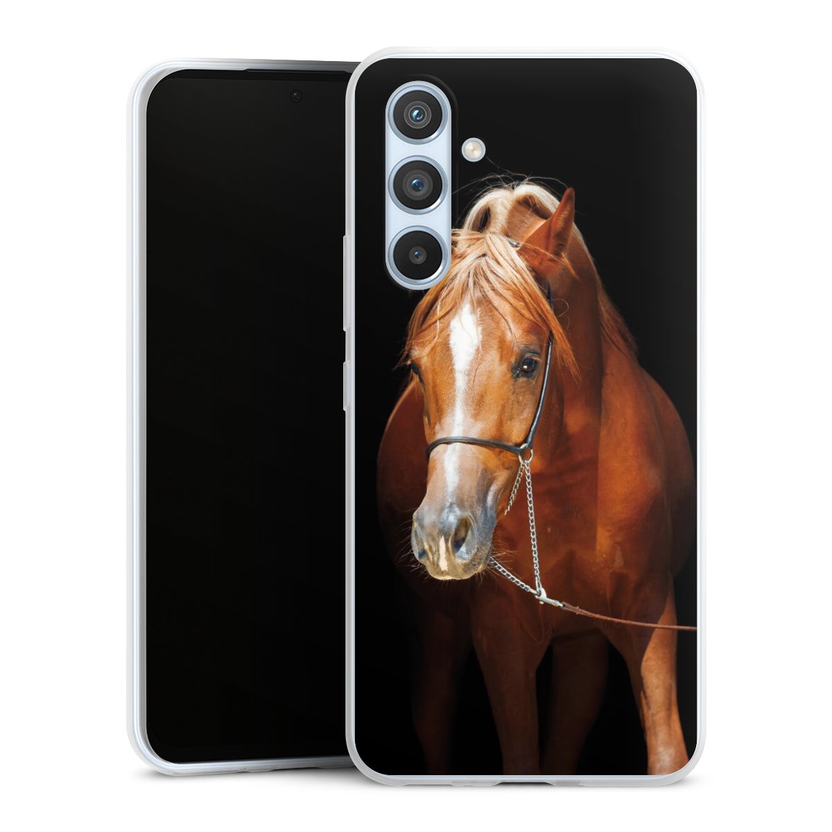 Galaxy A54 5G Handy Slim Case extra dünn Silikon Handyhülle transparent Hülle Mare Horse Hobby Silikon Slim Case