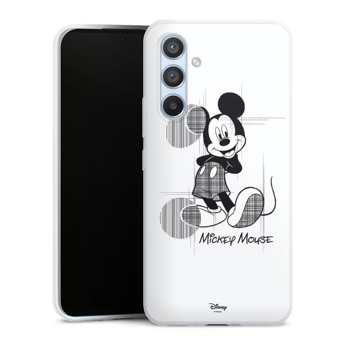 Galaxy A54 5G Handy Slim Case extra dünn Silikon Handyhülle transparent Hülle Disney Official Licensed Product Mickey Mouse Silikon Slim Case