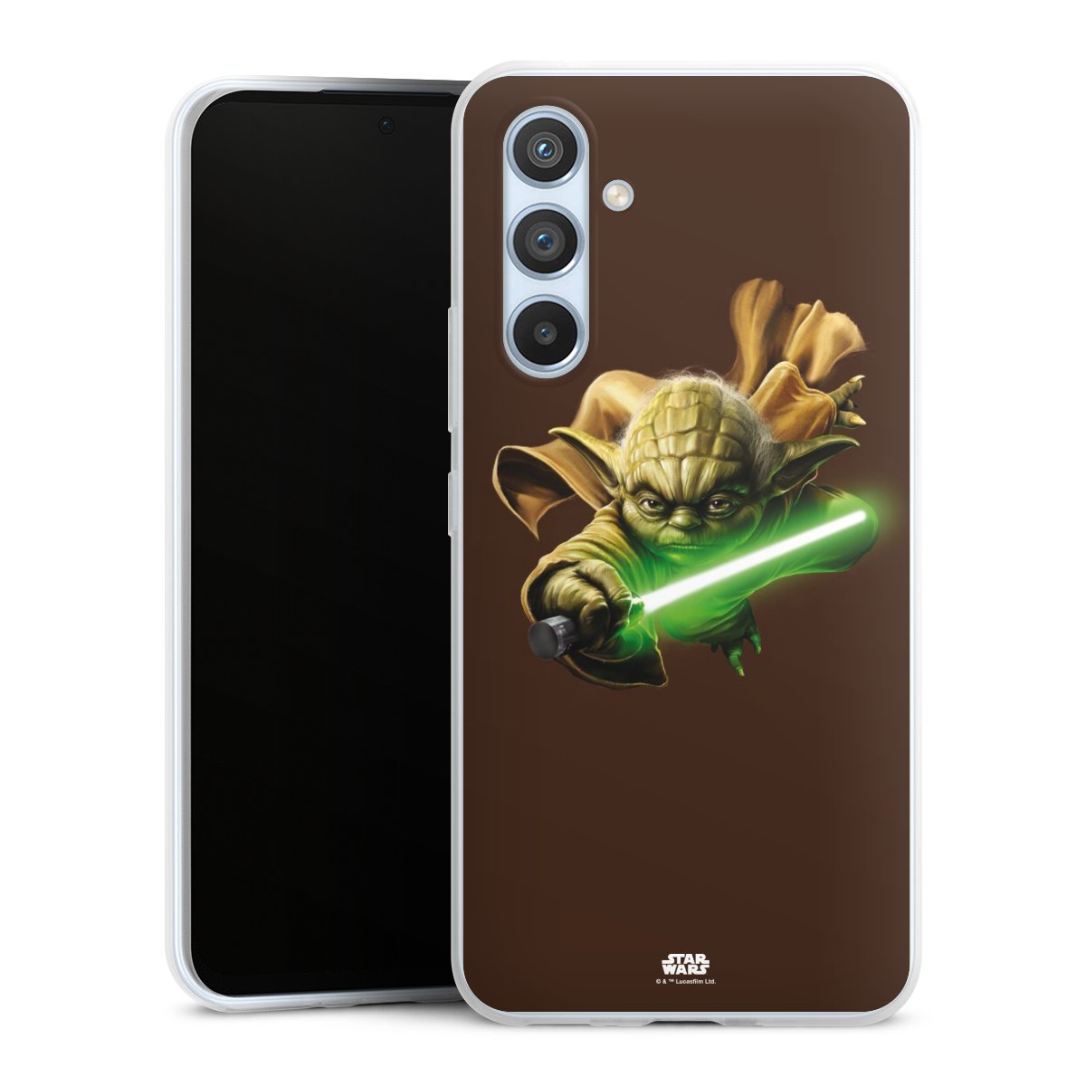 Galaxy A54 5G Handy Slim Case extra dünn Silikon Handyhülle transparent Hülle Yoda Merchandise Star Wars Silikon Slim Case