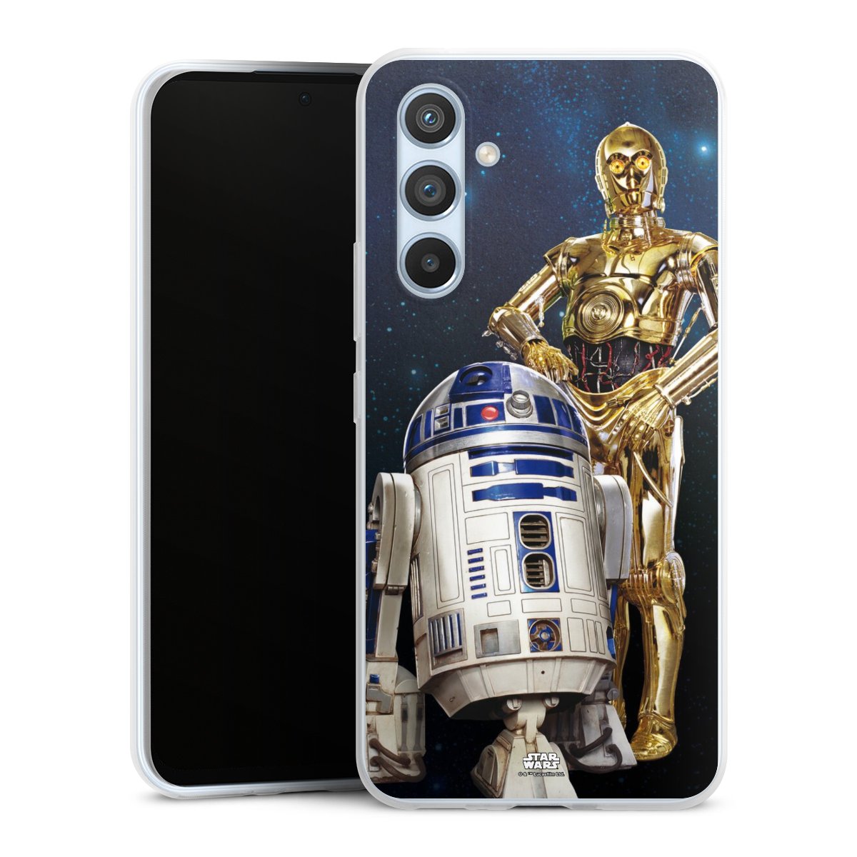 Galaxy A54 5G Handy Slim Case extra dünn Silikon Handyhülle transparent Hülle Weltall Star Wars R2d2 Silikon Slim Case