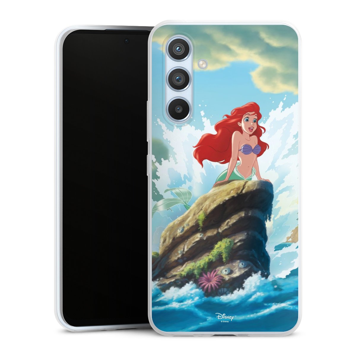 Galaxy A54 5G Handy Slim Case extra dünn Silikon Handyhülle transparent Hülle Mermaid Arielle Die Meerjungfrau Official Licensed Product Silikon Slim Case