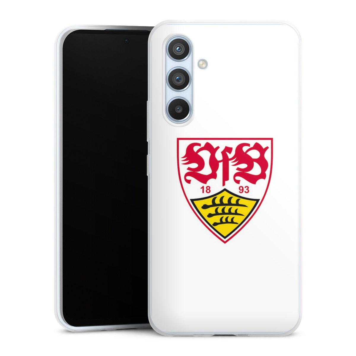 Galaxy A54 5G Handy Slim Case extra dünn Silikon Handyhülle transparent Hülle Logo Official Licensed Product Vfb Stuttgart Silikon Slim Case