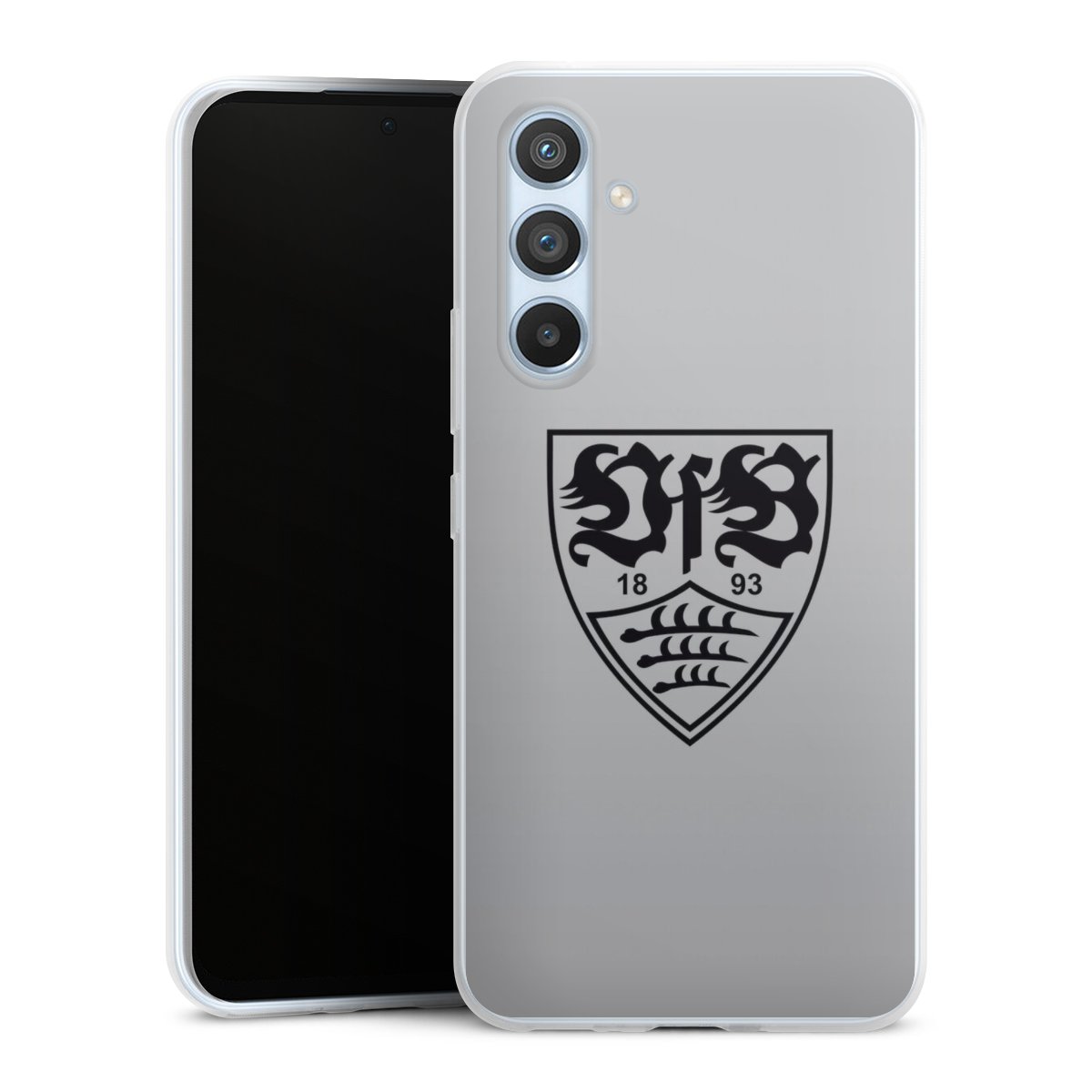 Galaxy A54 5G Handy Slim Case extra dünn Silikon Handyhülle transparent Hülle Logo Vfb Stuttgart Official Licensed Product Silikon Slim Case