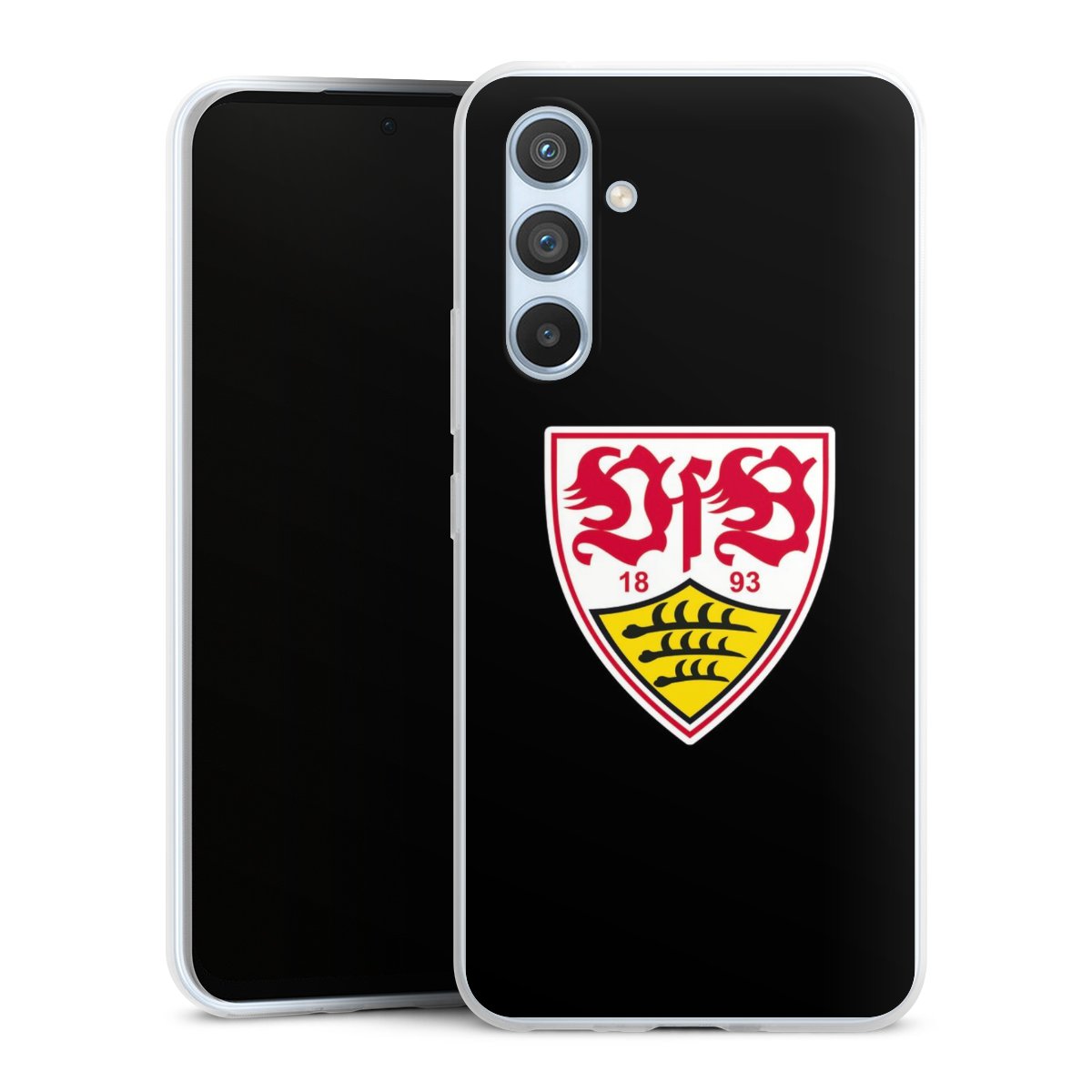 Galaxy A54 5G Handy Slim Case extra dünn Silikon Handyhülle transparent Hülle Vfb Stuttgart Official Licensed Product Coat Of Arms Silikon Slim Case