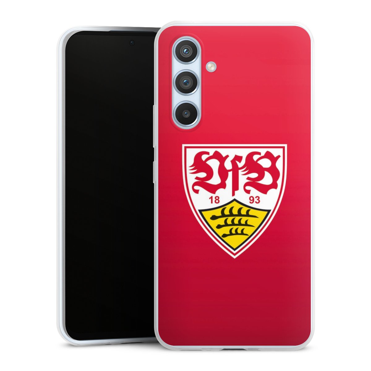 Galaxy A54 5G Handy Slim Case extra dünn Silikon Handyhülle transparent Hülle Official Licensed Product Vfb Stuttgart Silikon Slim Case