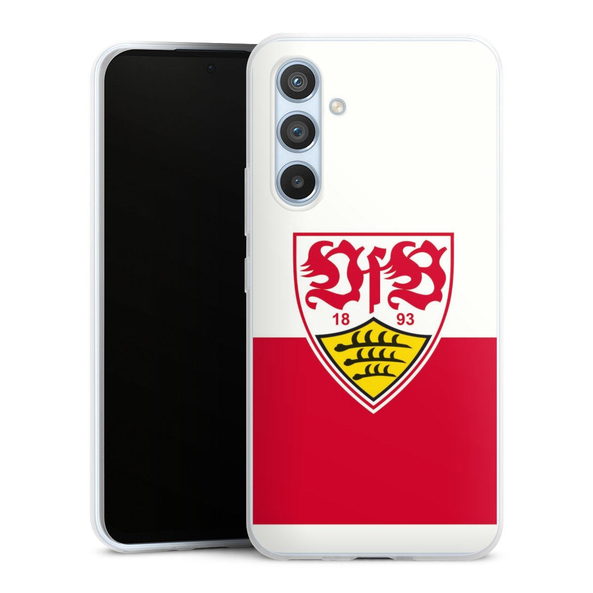 Galaxy A54 5G Handy Slim Case extra dünn Silikon Handyhülle transparent Hülle Official Licensed Product Logo Vfb Stuttgart Silikon Slim Case