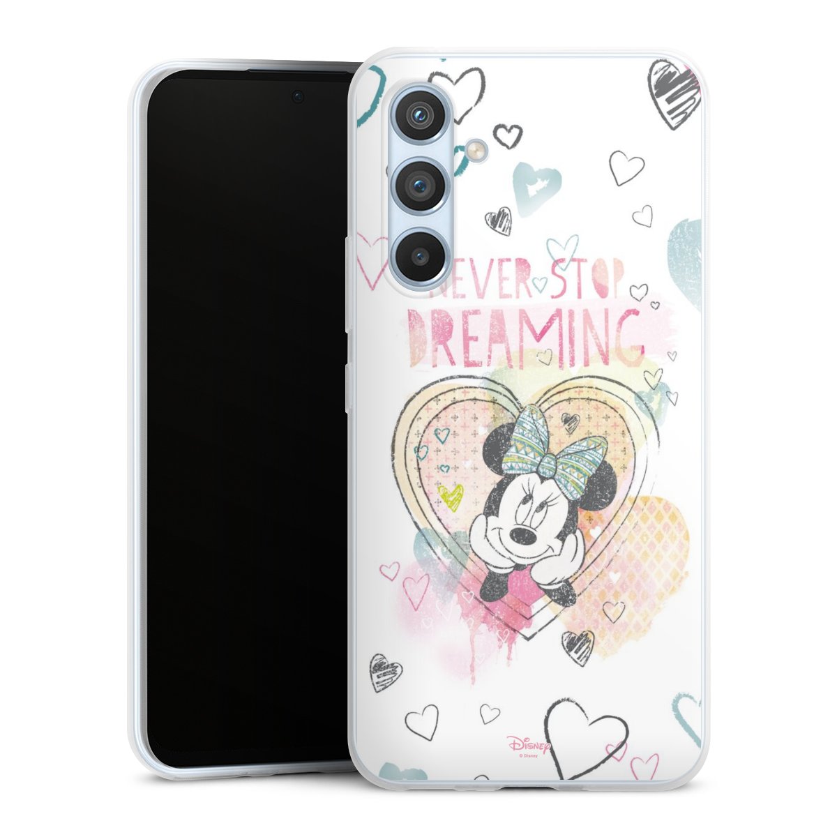 Galaxy A54 5G Handy Slim Case extra dünn Silikon Handyhülle transparent Hülle Disney Official Licensed Product Minnie Mouse Silikon Slim Case