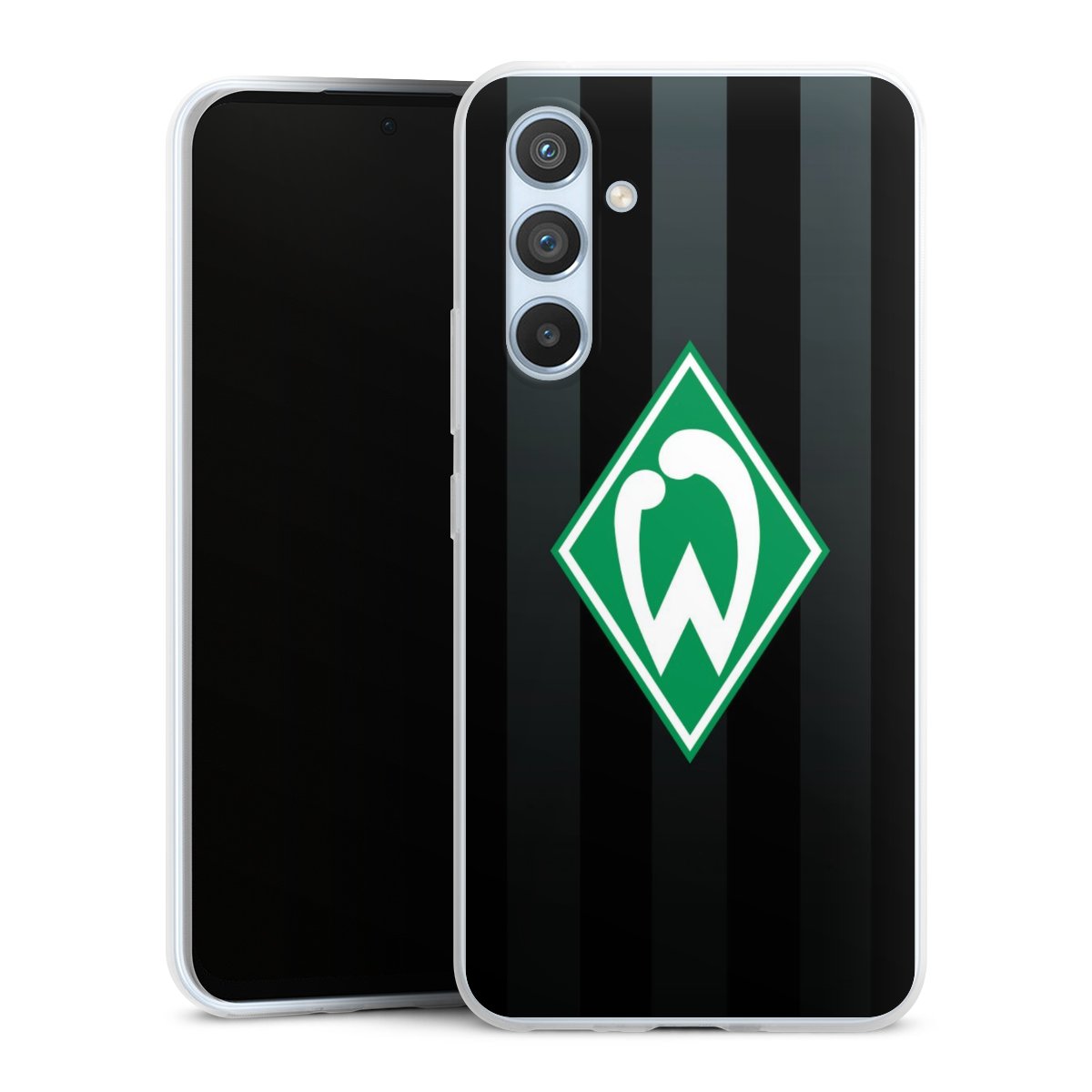 Galaxy A54 5G Handy Slim Case extra dünn Silikon Handyhülle transparent Hülle Stripes Sv Werder Bremen Official Licensed Product Silikon Slim Case