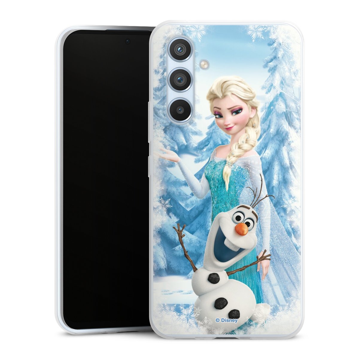 Galaxy A54 5G Handy Slim Case extra dünn Silikon Handyhülle transparent Hülle Official Licensed Product Frozen Elsa Disney Silikon Slim Case