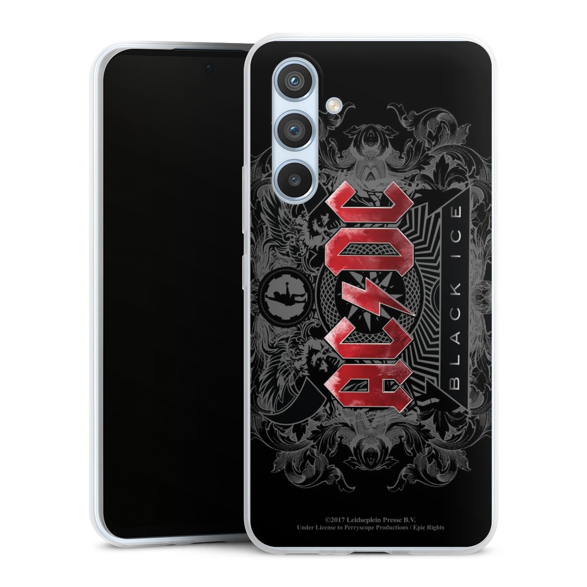 Galaxy A54 5G Handy Slim Case extra dünn Silikon Handyhülle transparent Hülle Merchandise Black Ice Acdc Silikon Slim Case