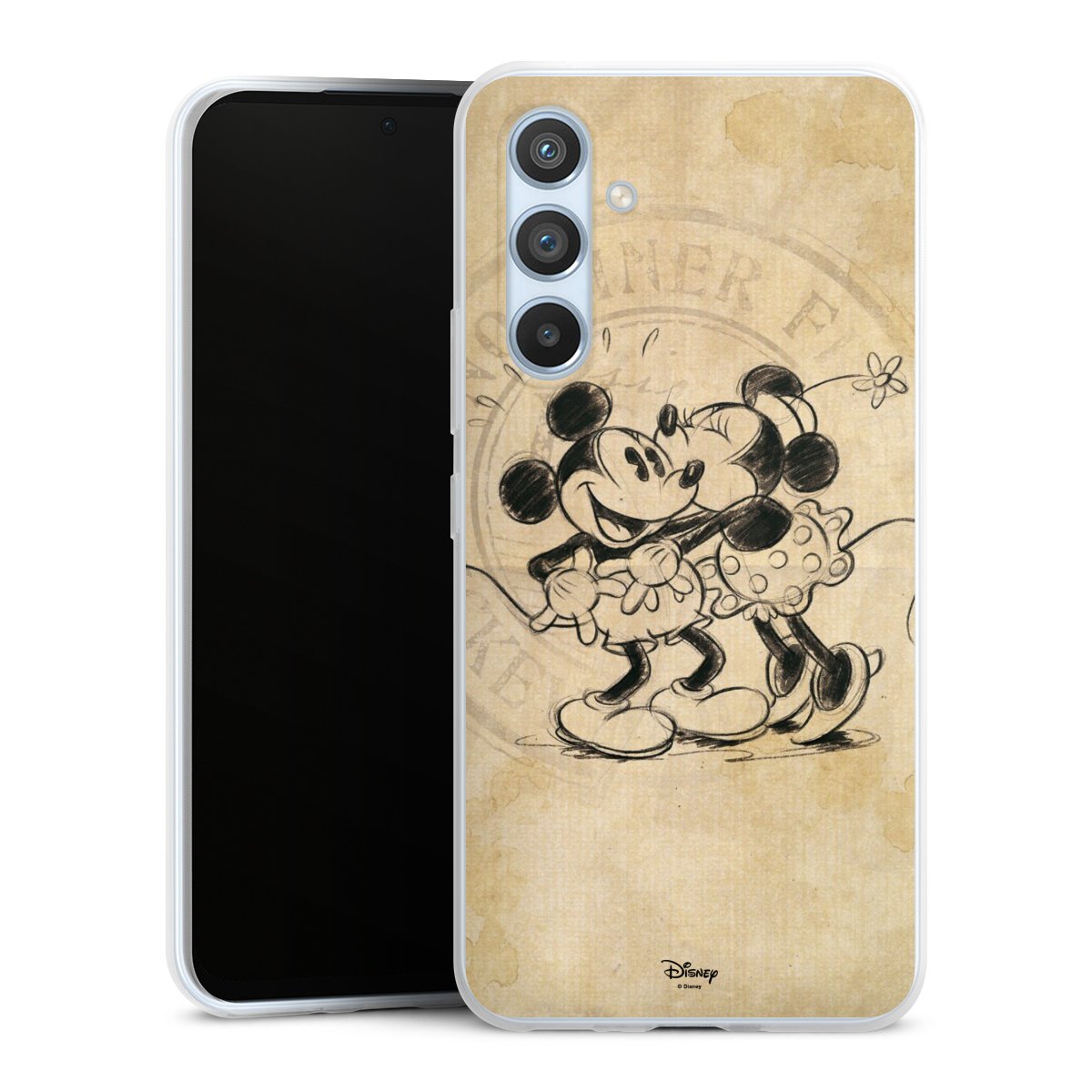 Galaxy A54 5G Handy Slim Case extra dünn Silikon Handyhülle transparent Hülle Mickey Mouse Vintage Minnie Mouse Silikon Slim Case