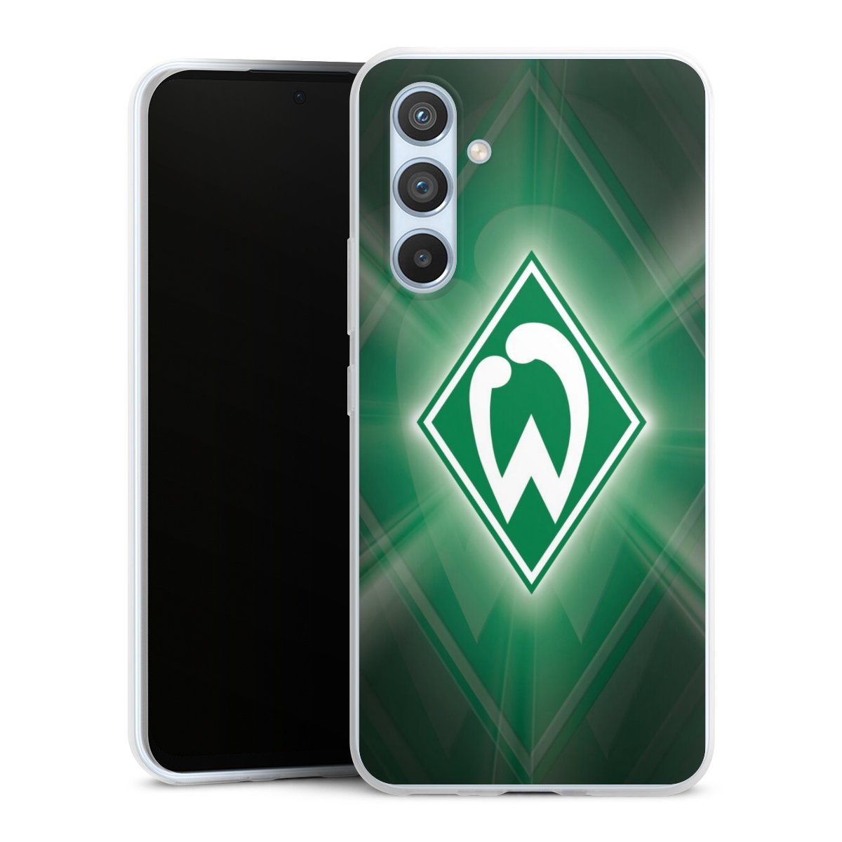 Galaxy A54 5G Handy Slim Case extra dünn Silikon Handyhülle transparent Hülle Sv Werder Bremen Official Licensed Product Coat Of Arms Silikon Slim Case