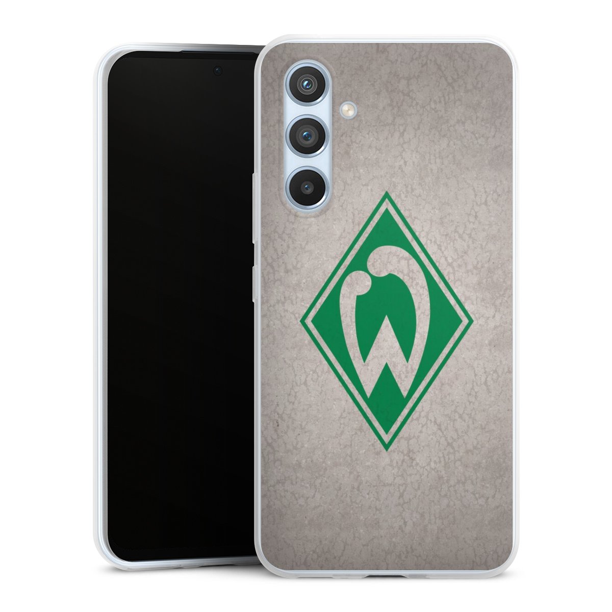 Galaxy A54 5G Handy Slim Case extra dünn Silikon Handyhülle transparent Hülle Sv Werder Bremen Concrete Official Licensed Product Silikon Slim Case