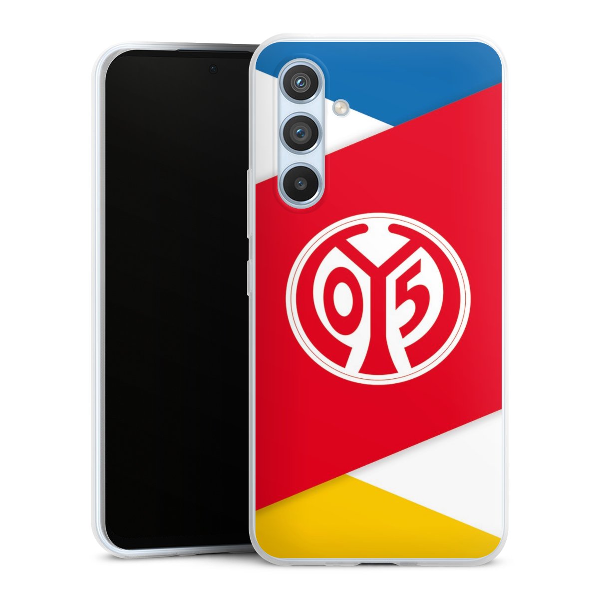 Galaxy A54 5G Handy Slim Case extra dünn Silikon Handyhülle transparent Hülle Official Licensed Product Soccer 1. Fsv Mainz 05 E.V. Silikon Slim Case