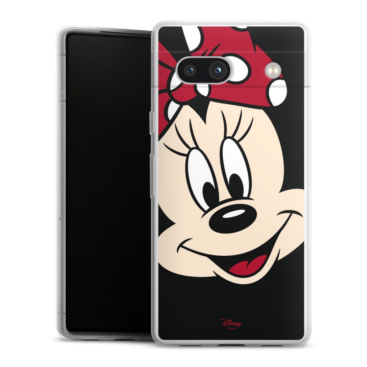 Google Pixel 7a Handy Slim Case extra dünn Silikon Handyhülle transparent Hülle Minnie Mouse Official Licensed Product Disney Silikon Slim Case