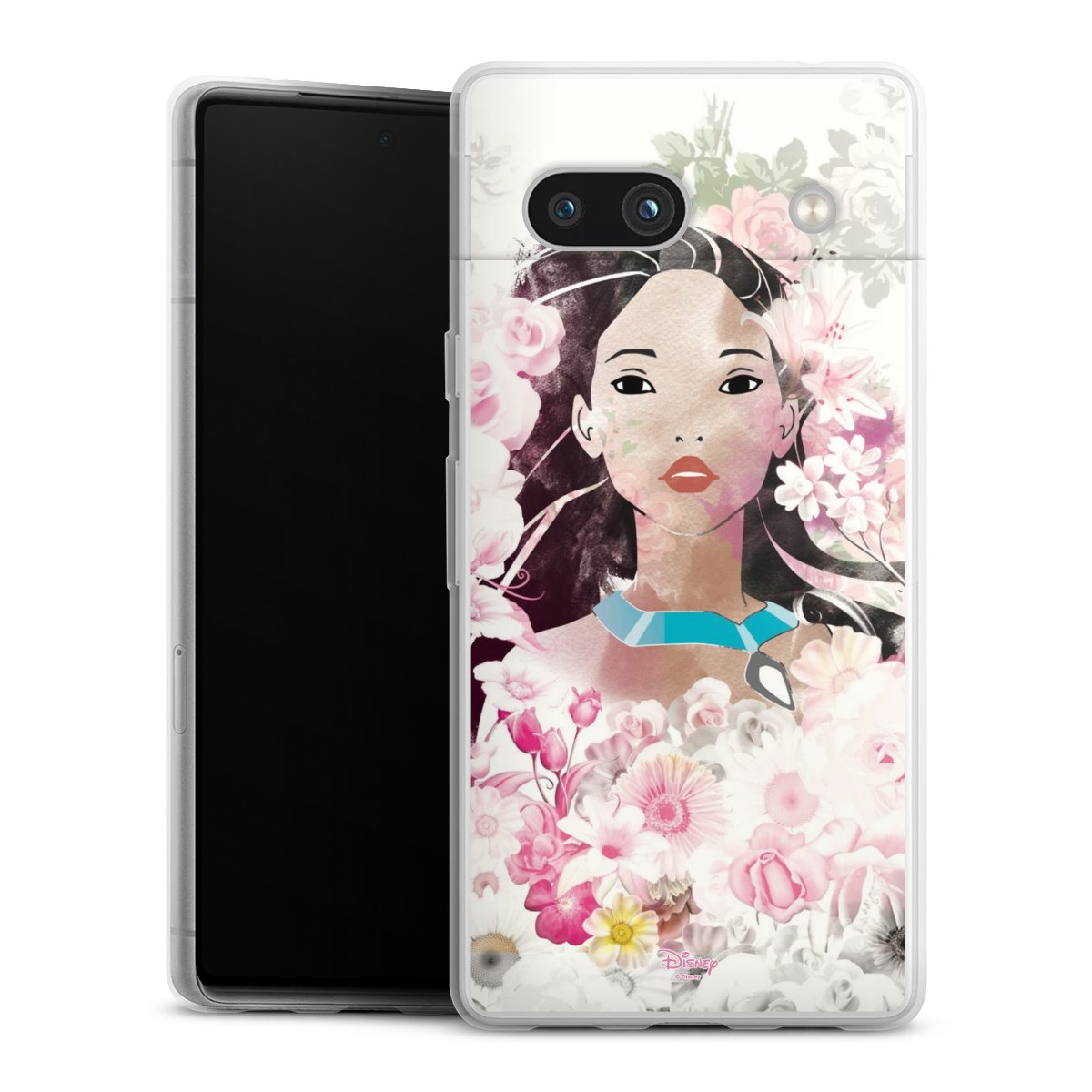 Google Pixel 7a Handy Slim Case extra dünn Silikon Handyhülle transparent Hülle Pocahontas Official Licensed Product Disney Silikon Slim Case