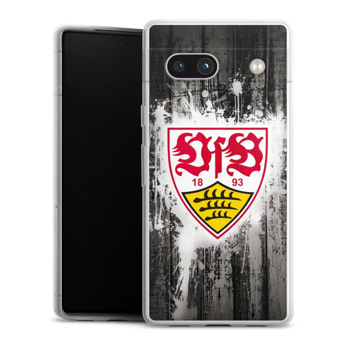 Google Pixel 7a Handy Slim Case extra dünn Silikon Handyhülle transparent Hülle Vfb Stuttgart Official Licensed Product Silikon Slim Case