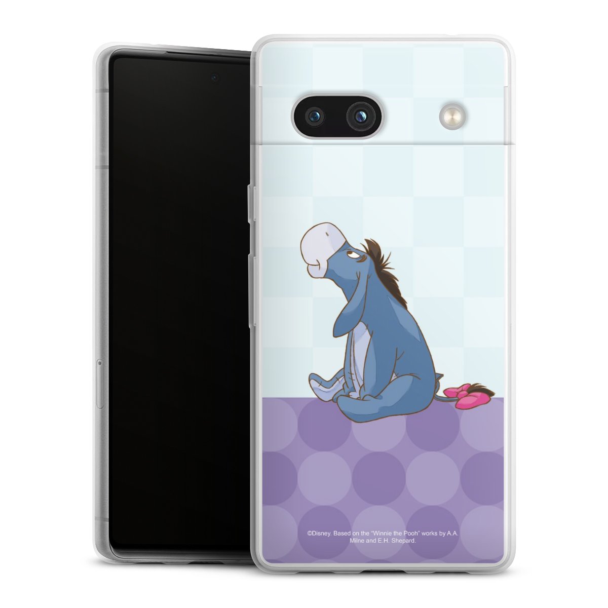 Google Pixel 7a Handy Slim Case extra dünn Silikon Handyhülle transparent Hülle Disney Donkey Winnie The Pooh Silikon Slim Case