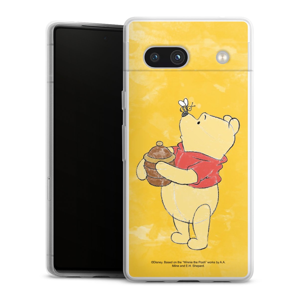 Google Pixel 7a Handy Slim Case extra dünn Silikon Handyhülle transparent Hülle Official Licensed Product Winnie The Pooh Disney Silikon Slim Case