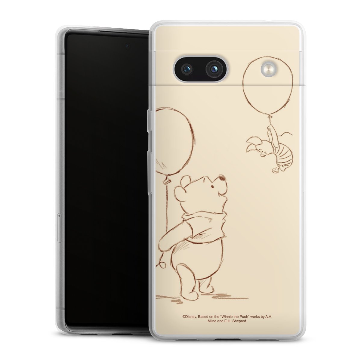 Google Pixel 7a Handy Slim Case extra dünn Silikon Handyhülle transparent Hülle Official Licensed Product Winnie The Pooh Disney Silikon Slim Case