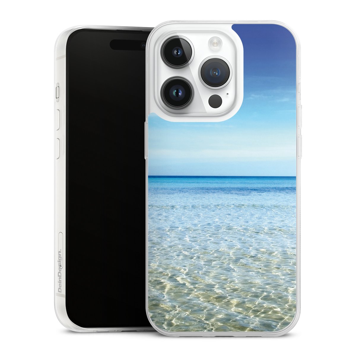 iPhone 14 Pro Handy Slim Case extra dünn Silikon Handyhülle transparent Hülle Urlaub Sky Ocean Silikon Slim Case