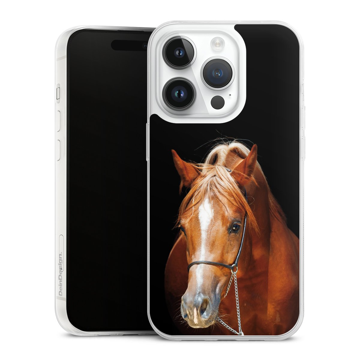 iPhone 14 Pro Handy Slim Case extra dünn Silikon Handyhülle transparent Hülle Mare Horse Hobby Silikon Slim Case