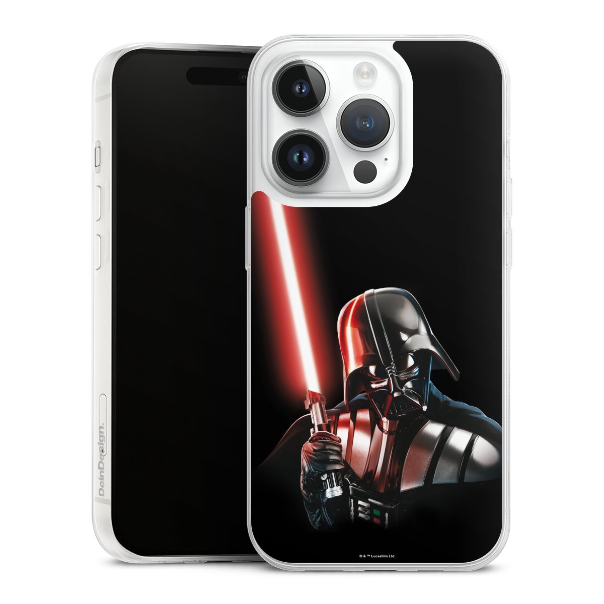 iPhone 14 Pro Handy Slim Case extra dünn Silikon Handyhülle transparent Hülle Star Wars Merchandise Darth Vader Silikon Slim Case