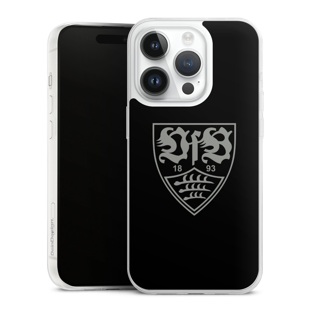 iPhone 14 Pro Handy Slim Case extra dünn Silikon Handyhülle transparent Hülle Official Licensed Product Vfb Stuttgart Silikon Slim Case