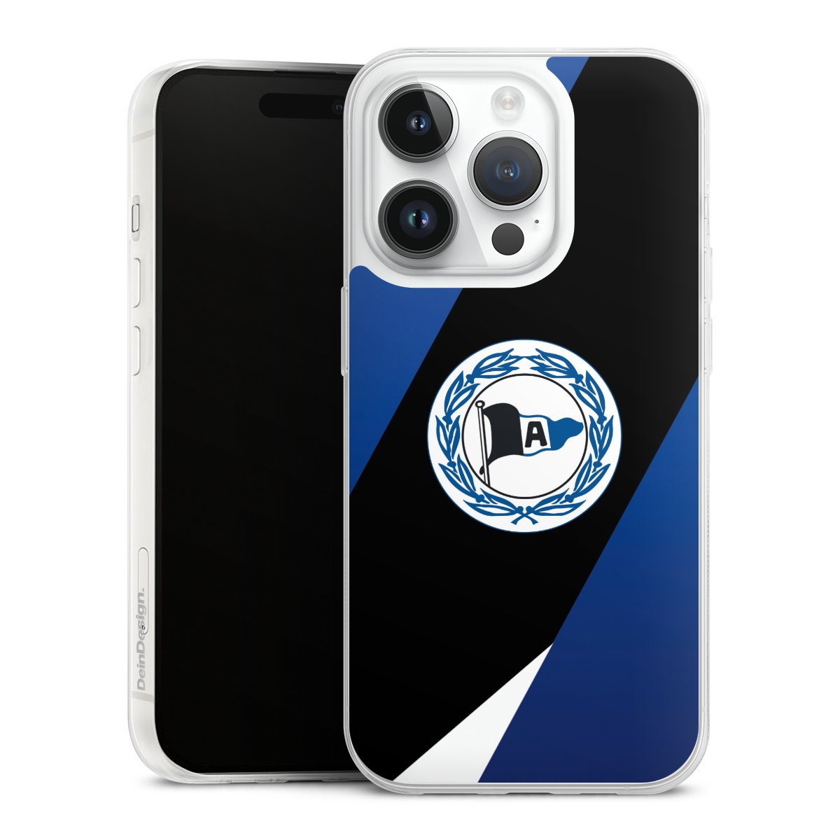 iPhone 14 Pro Handy Slim Case extra dünn Silikon Handyhülle transparent Hülle Official Licensed Product Arminia Bielefeld Dsc Silikon Slim Case