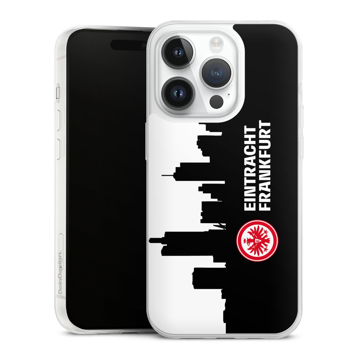 iPhone 14 Pro Handy Slim Case extra dünn Silikon Handyhülle transparent Hülle Sge Eintracht Frankfurt Official Licensed Product Silikon Slim Case