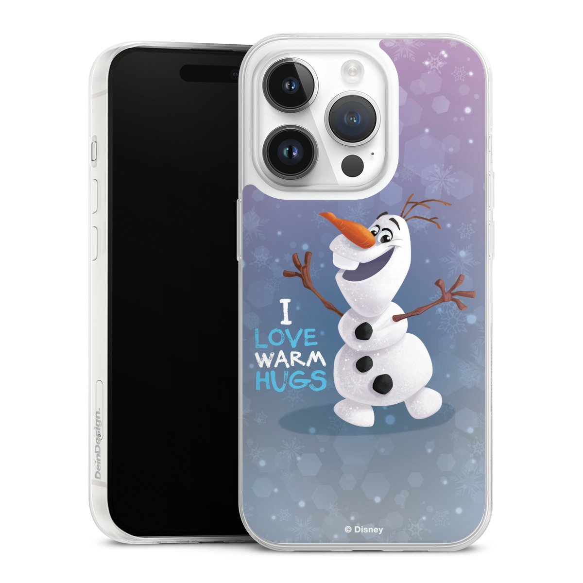 iPhone 14 Pro Handy Slim Case extra dünn Silikon Handyhülle transparent Hülle Frozen Frozen Olaf Official Licensed Product Silikon Slim Case