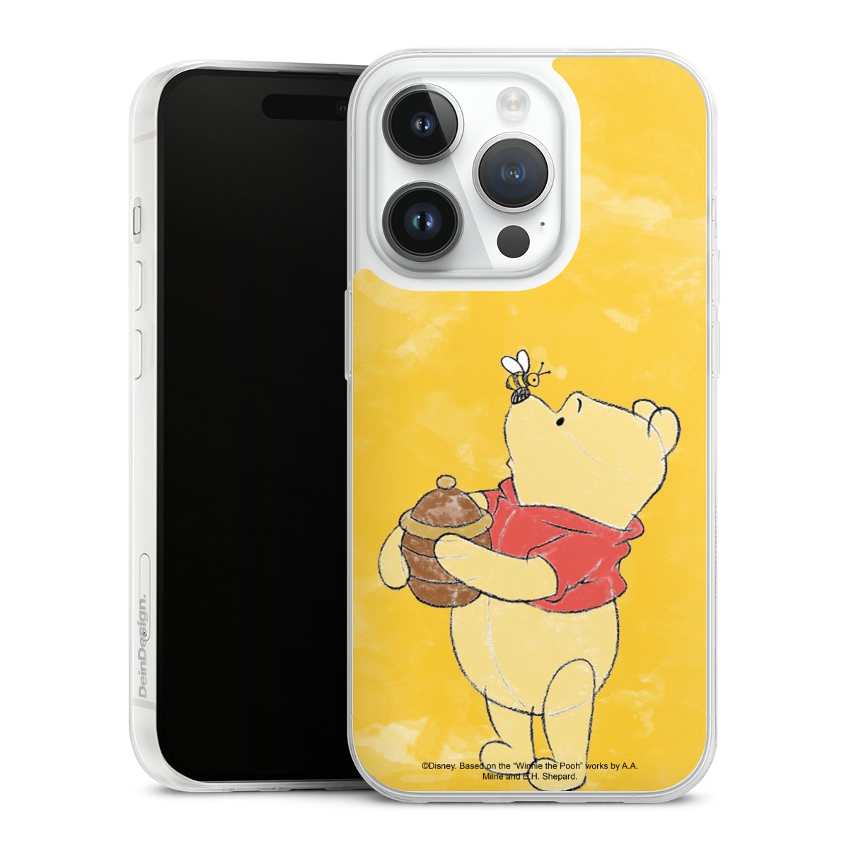 iPhone 14 Pro Handy Slim Case extra dünn Silikon Handyhülle transparent Hülle Official Licensed Product Winnie The Pooh Disney Silikon Slim Case